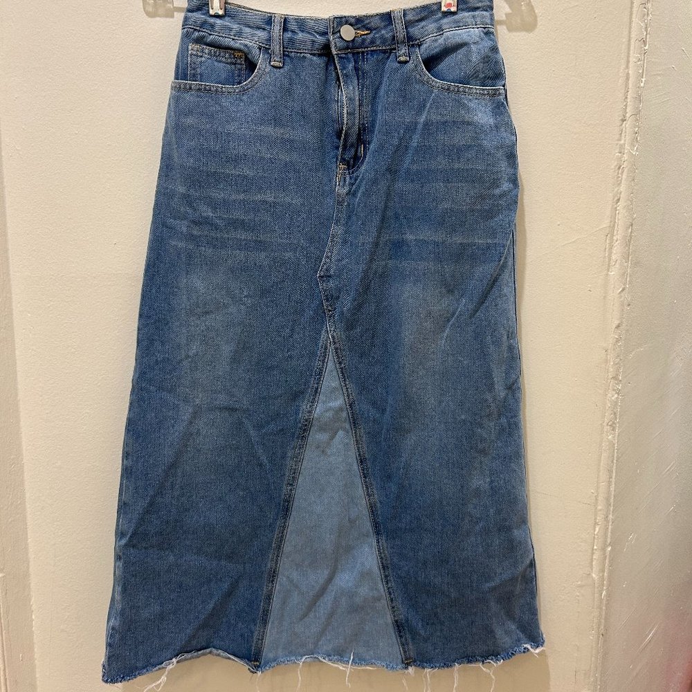 Denim Midi Skirt